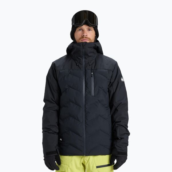 Kurtka snowboardowa męska Quiksilver The Edge. Czarne kurtki Quiksilver, na zimę, m, bez wzorów, z materiału, bez kaptura. Za 819.99 zł.