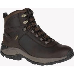 Buty trekkingowe wodoodporne dla mężczyzny Merrell VEGO MID LTR WP. Brązowe buty turystyczne Merrell, bez wzorów, bez zapięcia, trekkingowe. Za 539.00 zł.