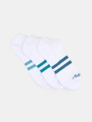 Krótkie skarpetki 3 pack - biały. Białe skarpety Sinsay, bez wzorów. Za 12.99 zł.