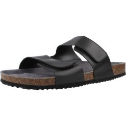 Sandały GEOX U SANDAL GHITA Czarny. Czarne sandały Geox, ze skóry, bez zapięcia. Za 193.99 zł.