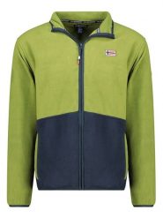 Geographical Norway Kurtka polarowa "Touki" w kolorze zielonym rozmiar: L. Zielone kurtki Geographical Norway, l, bez wzorów, z polaru, bez kaptura. Za 140.20 zł.