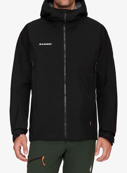 Kurtka z membraną męska Mammut Crater IV HS Hooded Jacket. Czarne kurtki Mammut, na zimę, l, bez wzorów, z gore-texu, bez kaptura. Za 2,012.40 zł.