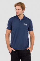EA7 Granatowa koszulka polo Ventus 7. Niebieskie koszulki polo EA7 Emporio Armani, l, bez wzorów, bez kołnierzyka, bez ramiączek. W wyprzedaży za 289.99 zł.