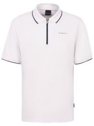 Bugatti Polo 8150-75033C Biały Regular Fit. Białe koszulki polo Bugatti, m, bez wzorów, z bawełny, bez kołnierzyka, bez ramiączek. Za 279.99 zł.