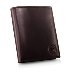 Portfel skórzany BETLEWSKI BPM-NVTC-307 brązowy. Brązowe portfele Betlewski, bez wzorów, ze skóry. Za 129.99 zł.