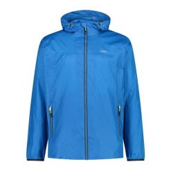 Kurtka przeciwdeszczowa z kapturem CMP. Niebieskie kurtki przeciwdeszczowe CMP, m, bez wzorów, z kapturem. W wyprzedaży za 139.99 zł.