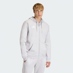 Bluza męska adidas Entrada 26 Full Zip Hoody. Białe bluzy Adidas, l, bez wzorów, z dzianiny, bez kaptura. Za 146.99 zł.