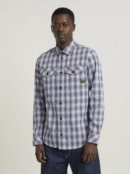 G-Star Koszula - Slim fit - w kolorze niebieskim rozmiar: XXL. Niebieskie koszule G-Star, xxl, bez wzorów, z bawełny, bez kołnierzyka, bez ramiączek. Za 172.49 zł.