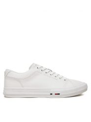 Tommy Hilfiger Sneakersy Hi Vulc Street Low FM0FM05312 Biały. Białe buty sportowe casual Tommy Hilfiger, bez wzorów, ze skóry, bez zapięcia. Za 339.99 zł.