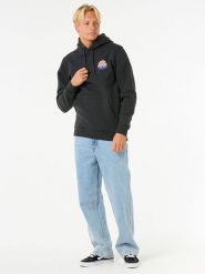 Rip Curl Bluza "Wetsuit Icon" w kolorze antracytowym rozmiar: M. Czarne bluzy Rip Curl, m, bez wzorów, z kapturem. Za 135.49 zł.