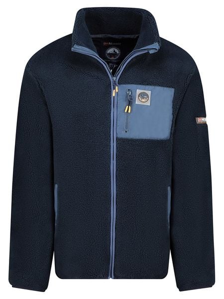 Geographical Norway Kurtka polarowa "Urock" w kolorze granatowym rozmiar: XL. Niebieskie kurtki Geographical Norway, xl, bez wzorów, z polaru, bez kaptura. Za 152.62 zł.