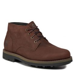 Trzewiki Timberland. Brązowe botki sznurowane Timberland, bez wzorów, bez obcasa, bez zapięcia. Za 799.99 zł.