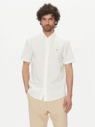 Tommy Hilfiger Koszula MW0MW37584 Biały Regular Fit. Białe koszule Tommy Hilfiger, m, bez wzorów, z bawełny, bez kołnierzyka, bez ramiączek. Za 259.99 zł.