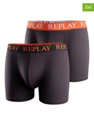 Replay Underwear Bokserki (2 pary) w kolorze czarnym rozmiar: XL. Czarne bokserki Replay Underwear, xl, bez wzorów. Za 43.99 zł.