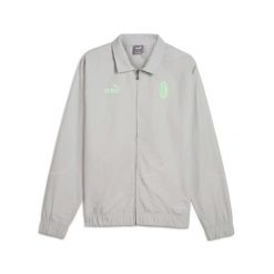 Kurtka dresowa Statement Milan AC. Szare kurtki Puma, l, bez wzorów, z dresówki, bez kaptura. Za 316.35 zł.