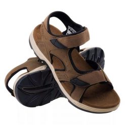 Sandały Hi-tec Lucibel 92800304843 brązowe. Brązowe sandały z materiału, bez zapięcia. Za 233.35 zł.