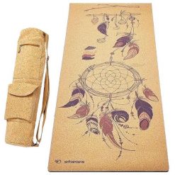 Zestaw mata do jogi z gumy i korka 5 mm + torba z korka - Attrape rêves. Białe torby na ramię ACHAMANA, bez wzorów, z bawełny, na ramię, duże, bez dodatków. Za 550.00 zł.