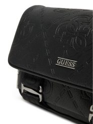 Guess Saszetka HMBOMG P5464 Czarny. Czarne torby na ramię Guess, z aplikacjami, ze skóry, bez dodatków. Za 419.99 zł.