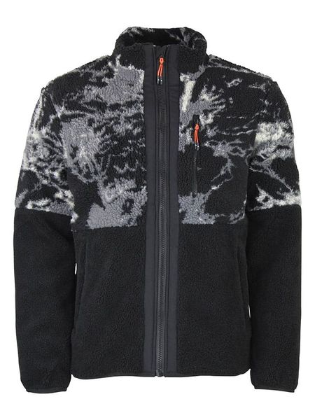 Peak Mountain Kurtka polarowa "Cefran" w kolorze czarno-szarym rozmiar: L. Czarne kurtki Peak Mountain, l, bez wzorów, z polaru, bez kaptura. Za 218.57 zł.