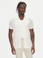 Lindbergh Koszula 30-203569 Biały Relaxed Fit. Białe koszule Lindbergh, l, bez wzorów, z bawełny, bez kołnierzyka, bez ramiączek. Za 259.99 zł.