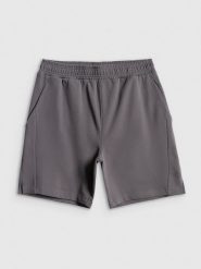 4F Spodenki dresowe męskie - szare L. Szare krótkie spodenki sportowe 4F, l, bez wzorów, z dresówki. Za 89.99 zł.