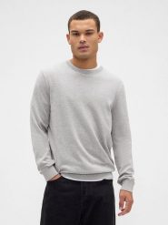 GAP Sweter w kolorze jasnoszarym rozmiar: S. Szare swetry nierozpinane GAP, s, bez wzorów, z bawełny, bez kołnierzyka, bez ramiączek. Za 92.42 zł.