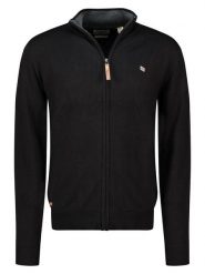 Geographical Norway Kardigan "Fregate" w kolorze czarnym rozmiar: L. Czarne swetry rozpinane Geographical Norway, l, bez wzorów, bez kołnierzyka, bez ramiączek. Za 143.56 zł.