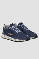 AERONAUTICA MILITARE Granatowe sneakersy męskie, Rozmiar 43. Niebieskie buty sportowe casual Aeronautica Militare, bez wzorów, z materiału, bez zapięcia. W wyprzedaży za 499.99 zł.
