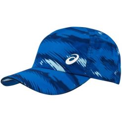 Czapka z daszkiem ASICS GRAPHIC PERFORMANCE CAP 3043A068-400. Niebieskie czapki z daszkiem ASICS, bez wzorów. Za 90.00 zł.