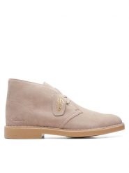 Clarks Trzewiki Desert Bt Evo Beżowy. Brązowe botki sznurowane Clarks, bez wzorów, ze skóry, bez obcasa, bez zapięcia. Za 629.99 zł.