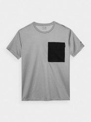 4F Koszulka sportowa w kolorze szarym rozmiar: S. Szare t-shirty sportowe 4F, bez wzorów, z materiału, bez ramiączek, outdoorowe. Za 41.69 zł.