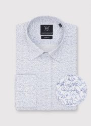 PAKO LORENTE – Koszula męska w drobny wzór. Koszule Pako Lorente, l, bez wzorów, z bawełny, bez kołnierzyka, bez ramiączek. Za 199.99 zł.