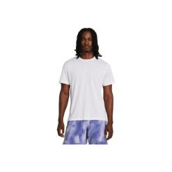 Koszulka fitness męska UNDER ARMOUR 1382582 z krótkim rękawem. Białe t-shirty sportowe Under Armour, bez wzorów, bez ramiączek, na fitness i siłownię. Za 104.36 zł.
