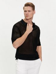 Calvin Klein Swimwear Polo KM0KM00963 Czarny Regular Fit. Czarne koszulki polo Calvin Klein Swimwear, m, bez wzorów, z syntetyku, bez kołnierzyka, bez ramiączek. Za 239.99 zł.