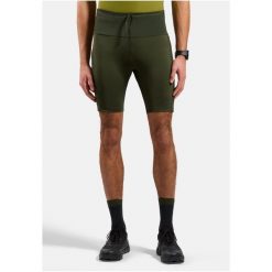 Spodenki męskie ODLO Tights short X-ALP TRAIL CARGO. Zielone bielizna termoaktywna ODLO, l, bez wzorów, z elastanu, bez ramiączek, do biegania. Za 322.03 zł.