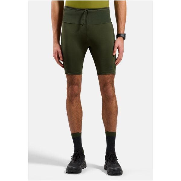 Spodenki męskie ODLO Tights short X-ALP TRAIL CARGO. Zielone bielizna termoaktywna ODLO, l, bez wzorów, z elastanu, bez ramiączek, do biegania. Za 322.03 zł.
