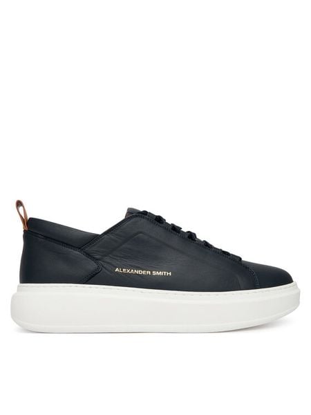 Alexander Smith Sneakersy Wembley ASBDWFM Granatowy. Niebieskie buty sportowe casual Alexander Smith, bez wzorów, ze skóry, bez zapięcia. Za 602.99 zł.