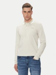 BOSS Polo Peoxfordlong_1 50544845 Beżowy Regular Fit. Brązowe koszulki polo Boss, m, bez wzorów, z bawełny, bez kołnierzyka, bez ramiączek. Za 479.99 zł.