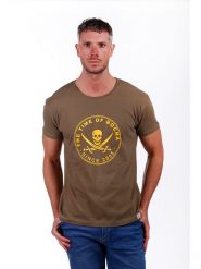 The Time of Bocha Koszulka w kolorze khaki rozmiar: L. Brązowe bezrękawniki The Time of Bocha, l, bez wzorów, z bawełny, bez kołnierzyka, bez ramiączek. Za 39.03 zł.