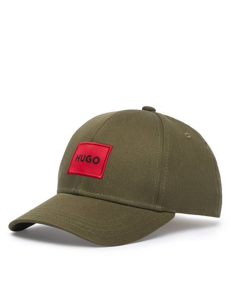 HUGO Czapka z daszkiem Men-X 581 50492745 Zielony ciemny. Zielone czapki z daszkiem Hugo, bez wzorów, z bawełny. Za 199.99 zł.