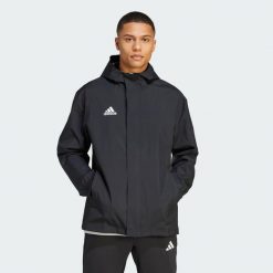 Kurtka piłkarska męska Adidas Entrada 22 All-Weather. Białe kurtki Adidas, m, bez wzorów, bez kaptura. Za 176.68 zł.