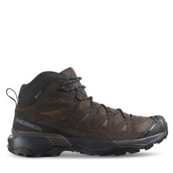 Trekkingi Salomon. Brązowe trekkingi Salomon, bez wzorów, z gore-texu, bez zapięcia. Za 719.99 zł.