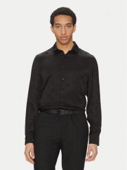HUGO Koszula Elisha02 50539726 Czarny Extra Slim Fit. Czarne koszule Hugo, m, bez wzorów, z wiskozy, bez kołnierzyka, bez ramiączek. Za 459.99 zł.