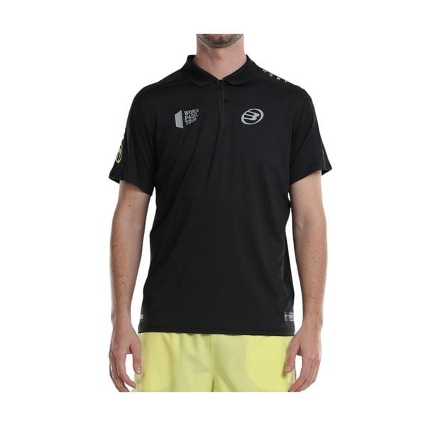 Koszulka Polo z krótkim rękawem Męska Bullpadel Liceo Czarny. Czarne koszulki polo bullpadel, m, bez wzorów, bez kołnierzyka, bez ramiączek. W wyprzedaży za 174.30 zł.