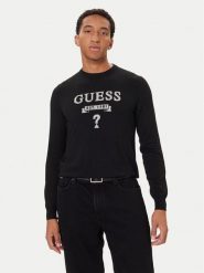 Guess Sweter M5YR00 Z0122 Czarny Slim Fit. Czarne swetry rozpinane Guess, m, z aplikacjami, z syntetyku, bez kołnierzyka, bez ramiączek. Za 439.99 zł.