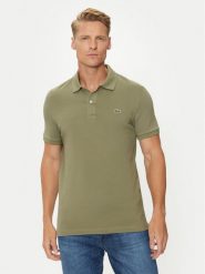 Lacoste Polo PH4012 Khaki Slim Fit. Brązowe koszulki polo LACOSTE, m, bez wzorów, z bawełny, bez kołnierzyka, bez ramiączek. Za 339.99 zł.