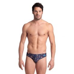 Kąpielówki męskie slipy kąpielowe sportowe na basen plażę Arena Allover. Niebieskie kąpielówki Arena, m, bez wzorów. Za 129.99 zł.