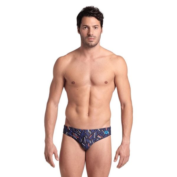 Kąpielówki męskie slipy kąpielowe sportowe na basen plażę Arena Allover. Niebieskie kąpielówki Arena, m, bez wzorów. Za 131.98 zł.