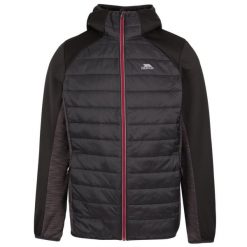 Trespass Darwood - Męska kurtka aktywna Tp50 czarna. Czarne kurtki Trespass, m, bez wzorów, z dzianiny, bez kaptura. Za 336.99 zł.