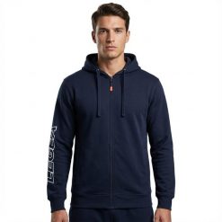 Kurtka rekreacyjna Bulino z elastycznej bawełny niebieska. Niebieskie kurtki do biegania Legea, bez wzorów, z bawełny, bez kaptura, do biegania. Za 116.00 zł.